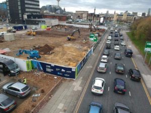 Aerial View hoarding graphics