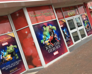 madame tussauds blackpool marvel window graphics