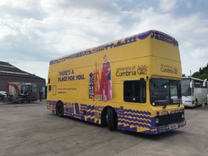 bus wrap vehicle graphics university of cumbria