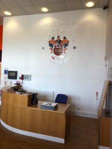 reception wall sign