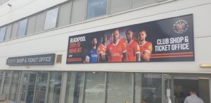 External Club Shop Sign blackpool fc