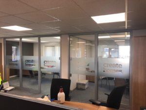 WIndow Frosting Manifestation Create Homes Window Graphics